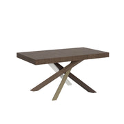 Tavolo allungabile 90x160/420 cm Volantis telaio gambe 4 colori (C) - Noce