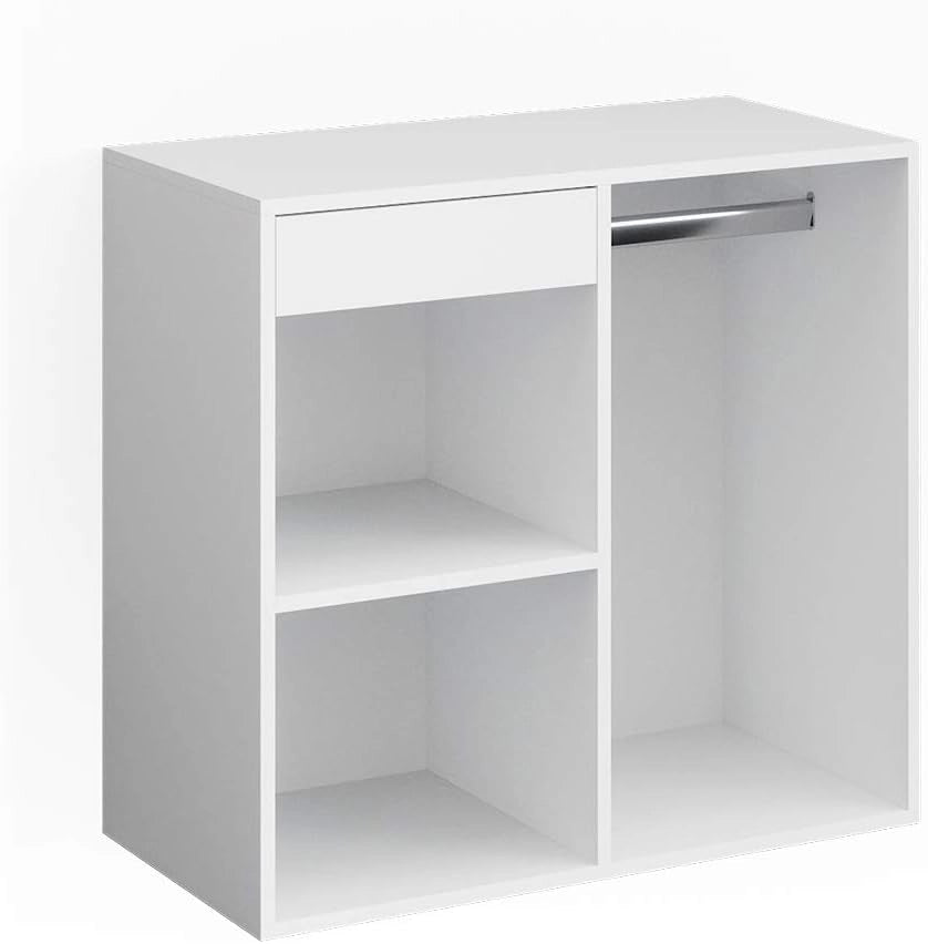 Cassettiera da toilette Isabelle, Bianco, 80.1 x 75 cm, adatto per l'ampliamento di tavoli da trucco