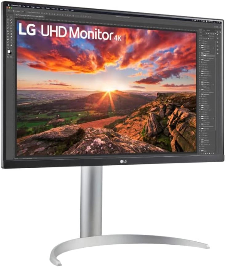 27UP850 Monitor 27" UltraHD 4K LED IPS HDR 400, 3840x2160, AMD FreeSync 60Hz, HDMI 2.0 (HDCP 2.2), Display Port 1.4, USB-C, USB 3.0, Audio Stereo 10W, AUX, Stand Pivot, Flicker Safe, Bianco