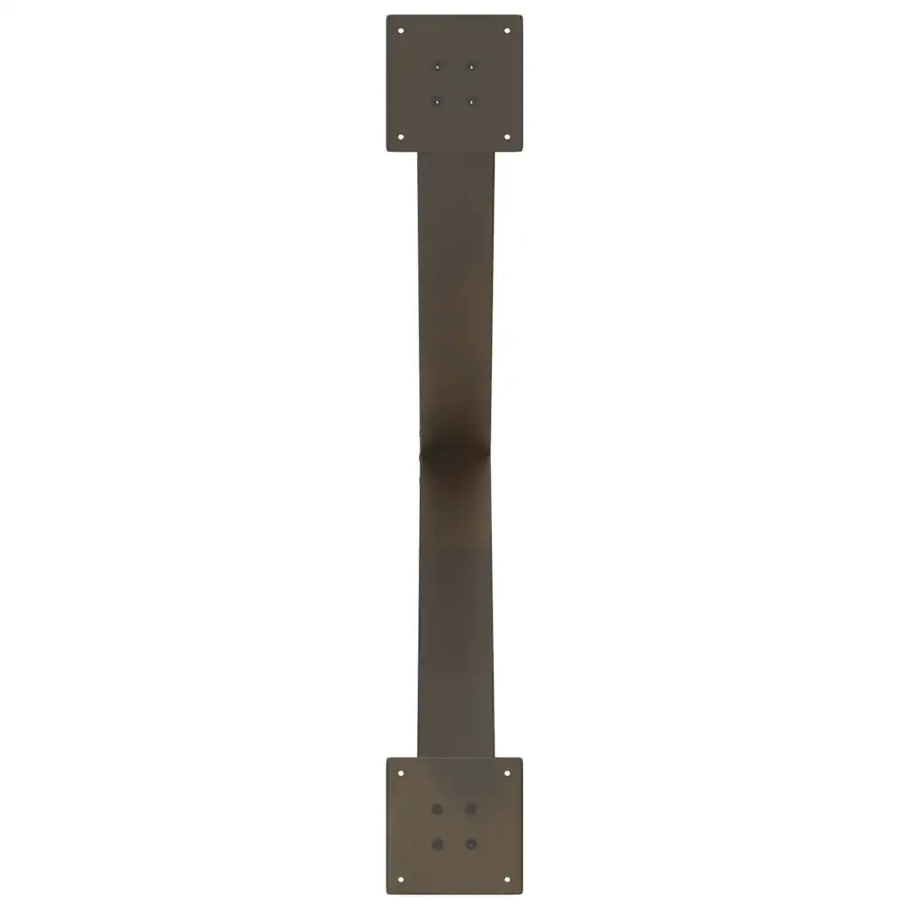 Gambe per tavolo da pranzo a forma di X 2 pz in acciaio naturale 90x(72-73) cm 4012987