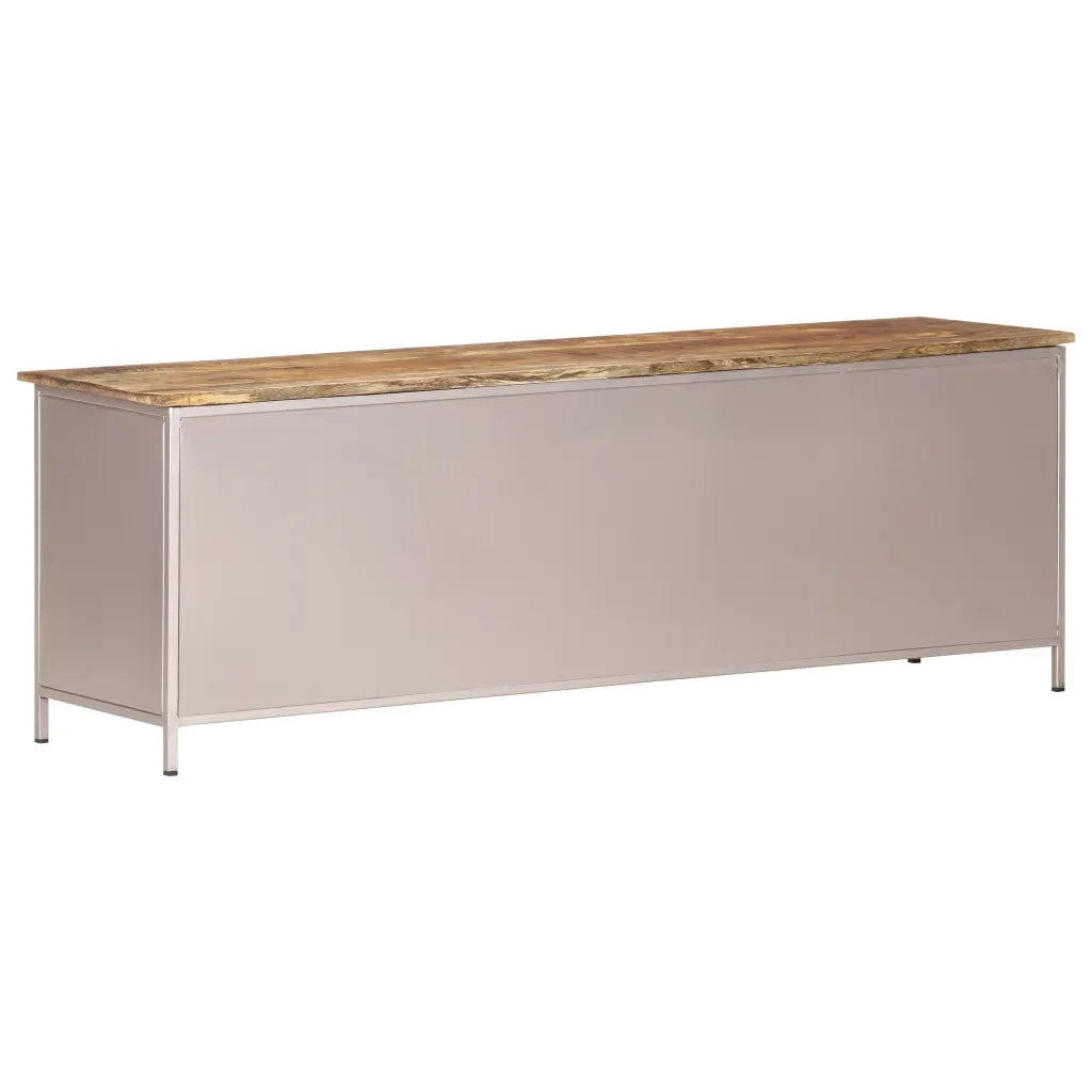 Mobile Porta TV 120x30x40 cm in Legno di Mango Grezzo 323737