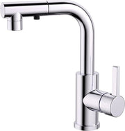 Acquasantiera per bagno, 360° girevole per armatura di lavabo, staccabile con 2 modalità di spruzzo, miscelatore a L con semplice montaggio, miscelatore a una mano per bagno, lavabo, piccola cucina, finitura cromata
