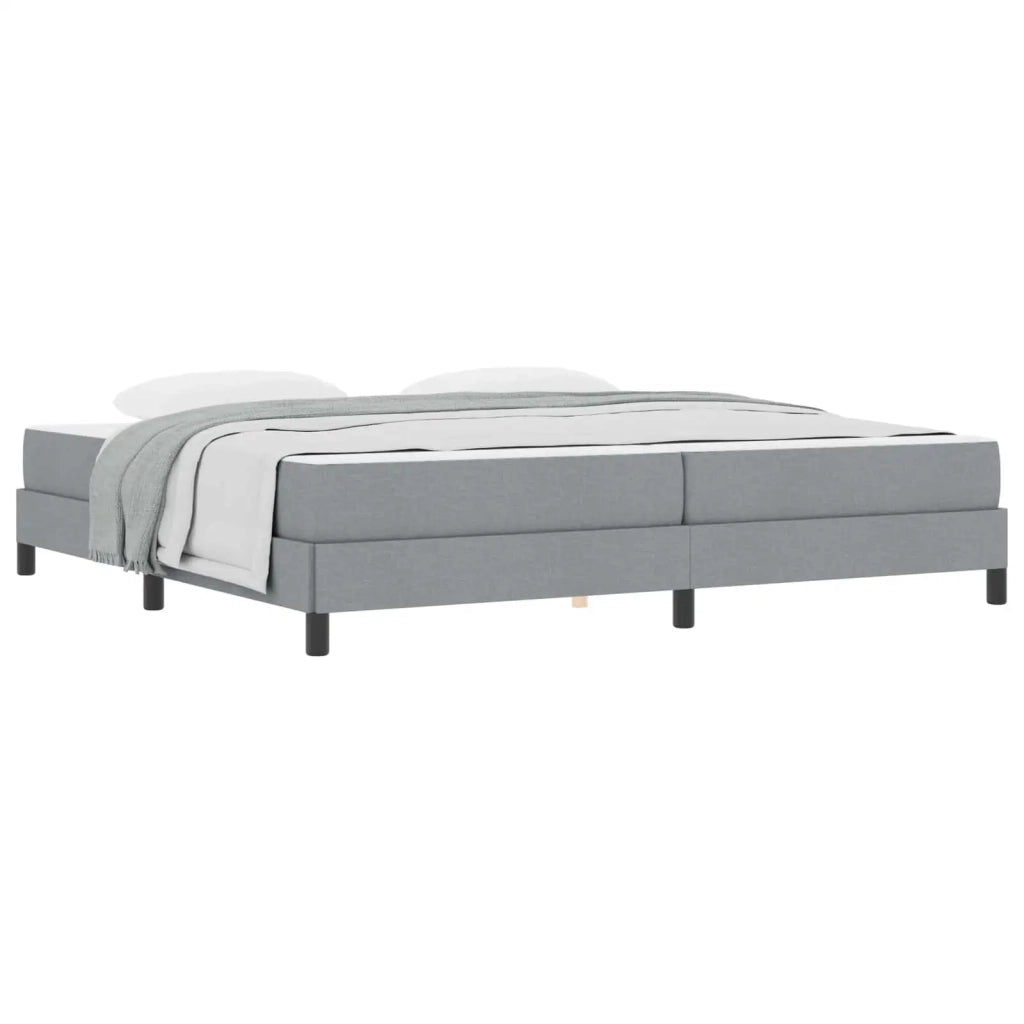 Letto a molle con materasso Grigio chiaro 200 x 200 cm Tessuto 3398514