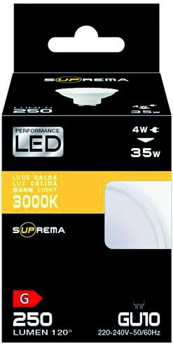 Suprema LAMPADA A LED SPOT GU10 FASCIO 100Â°  luce naturale 5 W - 450 lumen 12.00 pz