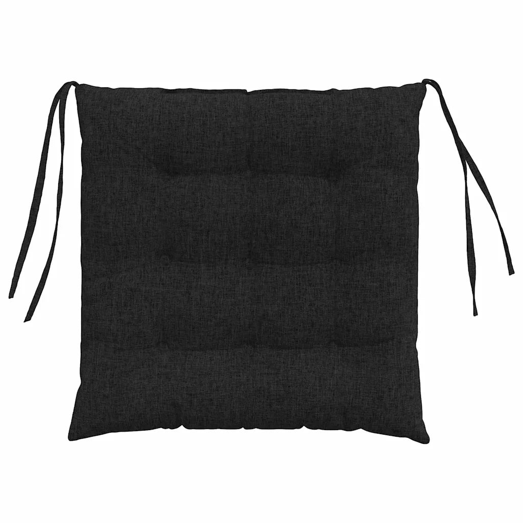 Cuscini per Seduta 4 pz | Cuscini per sedie Nero 40 x 40 x 6 cm Tessuto