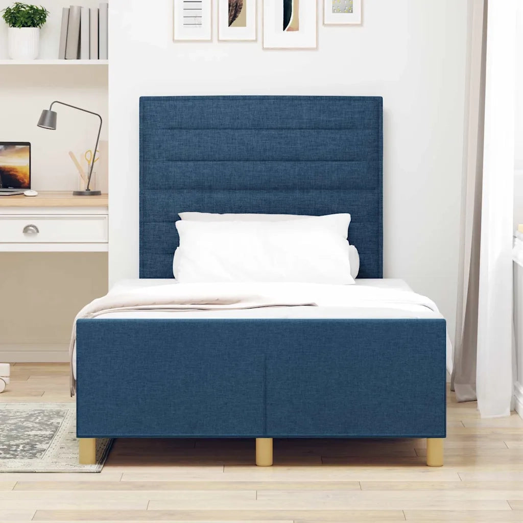 Struttura del letto con testiera Blu 120 x 200 cm Tessuto 3344647