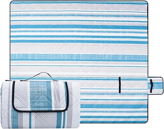 Tenda da picnic impermeabile 200 x 200 cm - Tenda da picnic extra grande - Manico portatile - Tenda da picnic da viaggio - Lavabile in macchina - Resistente al sabbia - Resistente al calore - Tenda da picnic portatile per spiaggia.
