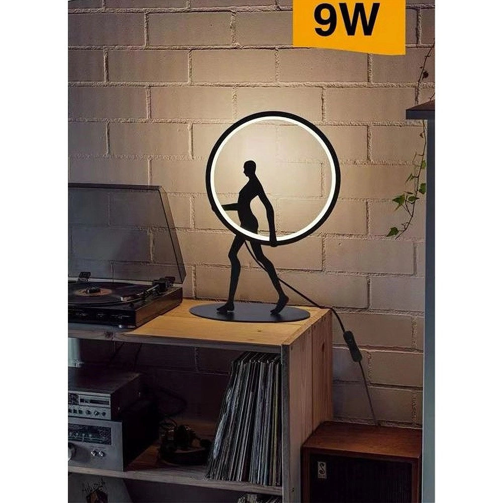 Trade Shop - Lampada Da Tavolo 9w Scultura Corpo Uomo A Led Lume Luce 3000k 4000k 6500k D02-n -