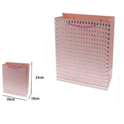 Trade Shop - Set 3pz Buste Regalo Shopper Rosa Borchie Maniglie A Cordoncino 23x18x10cm 69946 -
