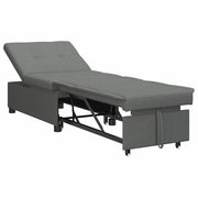 Divano letto | Sof¨¤ letto | Letto singolo Estraibile Grigio scuro 194 x 50 x 82 cm Tessuto