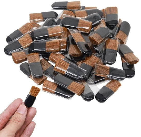 50 pezzi di pennelli blush mini - soffici e portatili - per polvere, liquido e crema - strumenti di cosmetica ideali per viaggio