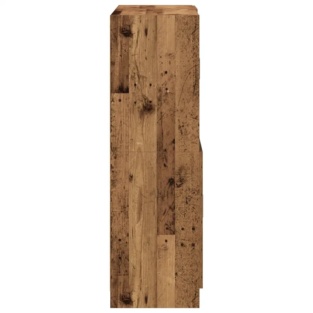 Set di Mobili da Cucina 2 pz Legno Antico in Truciolato