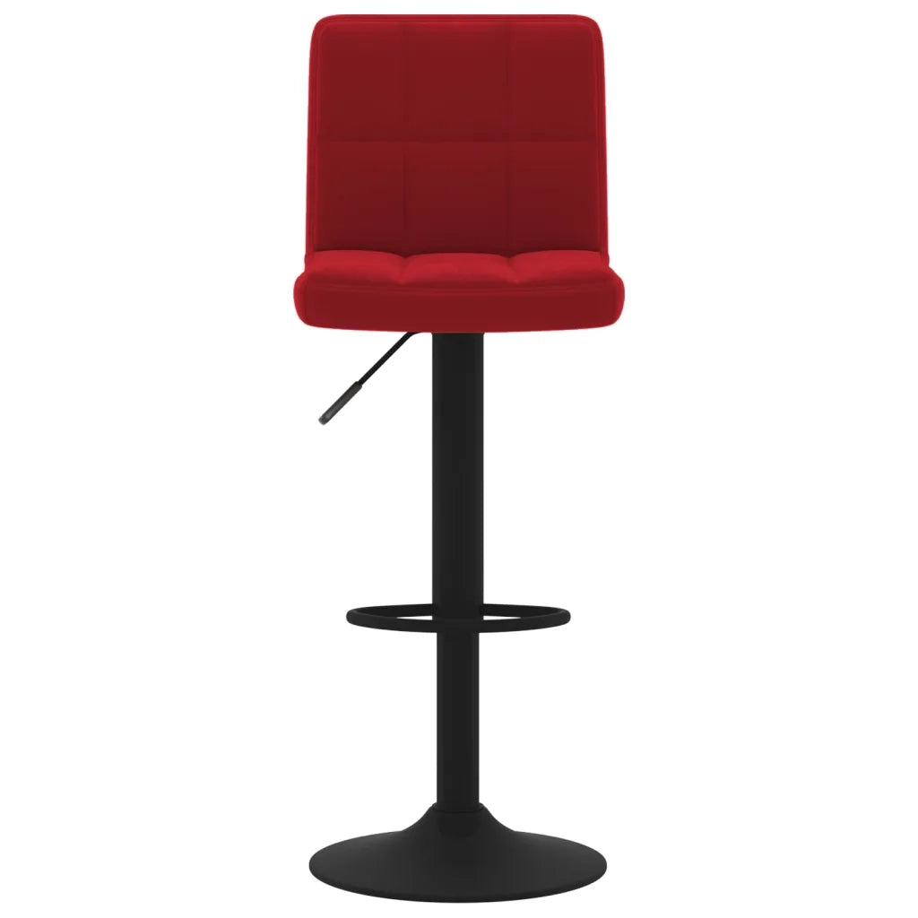 Sgabelli da Bar 2 pz Rosso Vino in Velluto cod mxl 64091