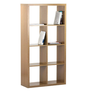 Libreria 8 Ripiani 77x147x30 cm in Legno MDF Effetto Rovere