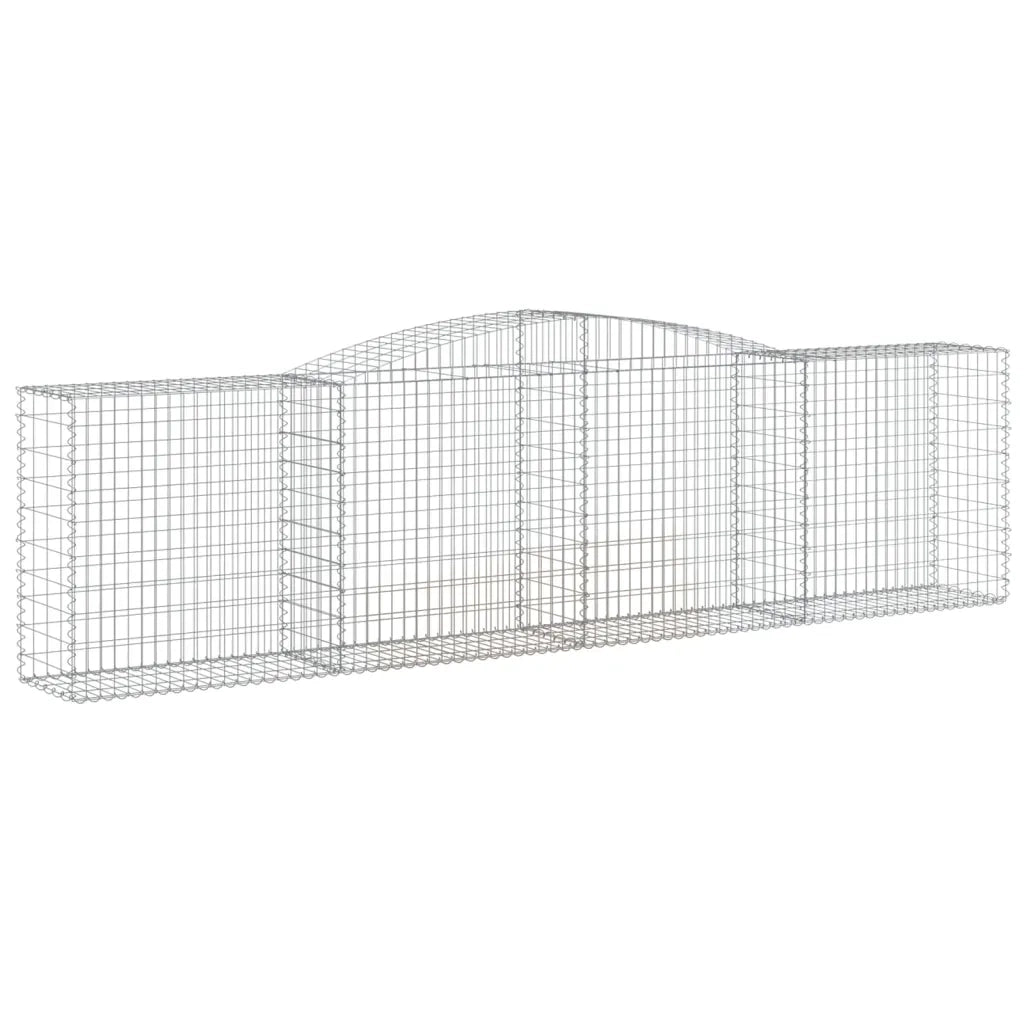 Cesti Gabbioni ad Arco 6 pz 400x50x100/120 cm Ferro Zincato 3147000