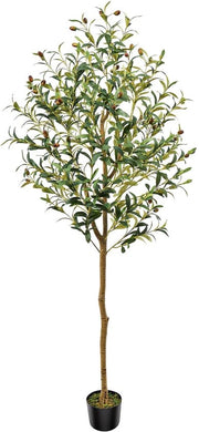 Pianta Finta di Olivo 150cm – Pianta Finta Realistica con Vaso e Mosche, Grande Pianta Finta come la Vera per Soggiorno, Balcone, Ufficio – Facile da Curare e Stabile
