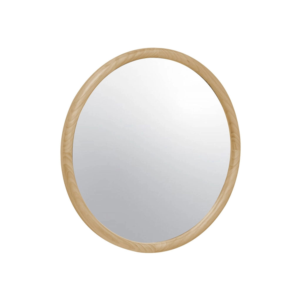 Specchio rotondo in legno di pino, 60cm, marrone naturale