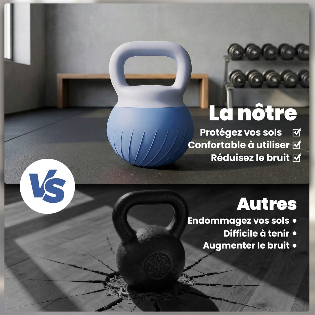 Kettlebell 8 kg ¨C Xylo ¨C Impugnatura Ergonomica Antiscivolo, Blu
