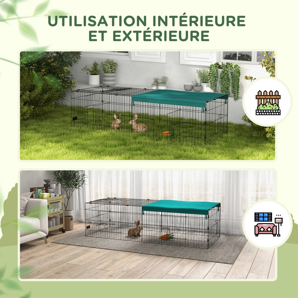Recinto per animali modulabile ¨C zephmum ¨C verde 185x75x50 cm