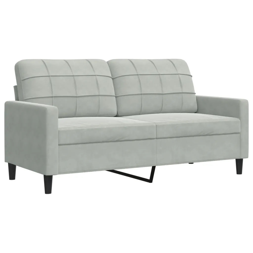 vidaXL Set di Divani 3 pz con Cuscini e Rinforzi Grigio Chiaro Velluto