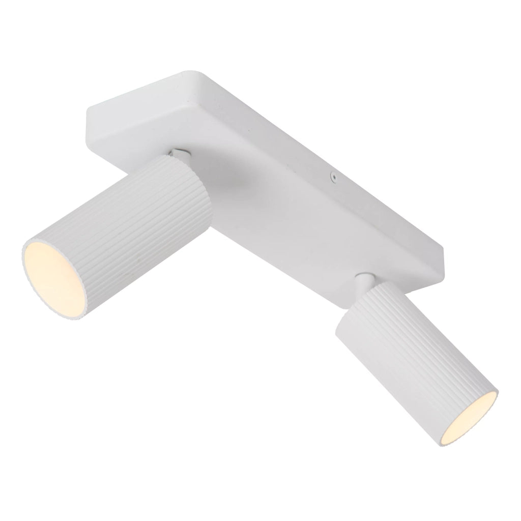 Plafoniera 2 faretti bianca Clubs GU10 2x40W Lucide