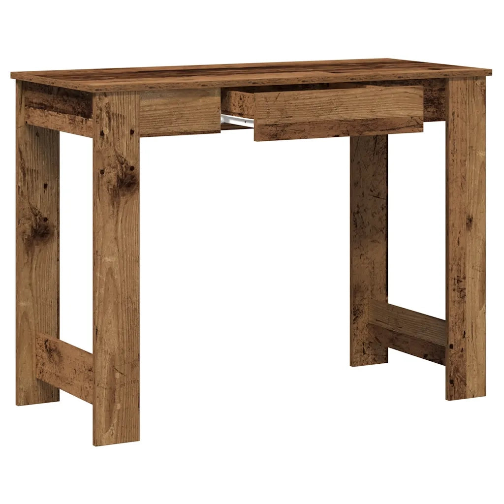 vidaXL Scrivania Legno Vecchio 100x45x75 cm in Legno Multistrato