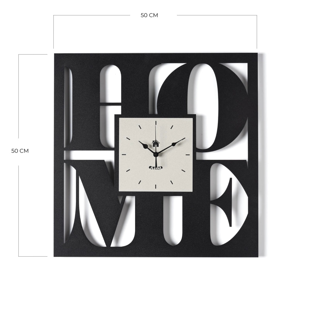 orologio da parete di design home Petrolio/verde marino in Ferro 50x50h cm