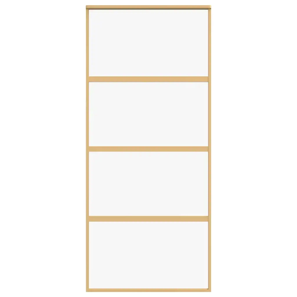 Porta Scorrevole Dorata 90x205 Vetro Trasparente ESG Alluminio 155179