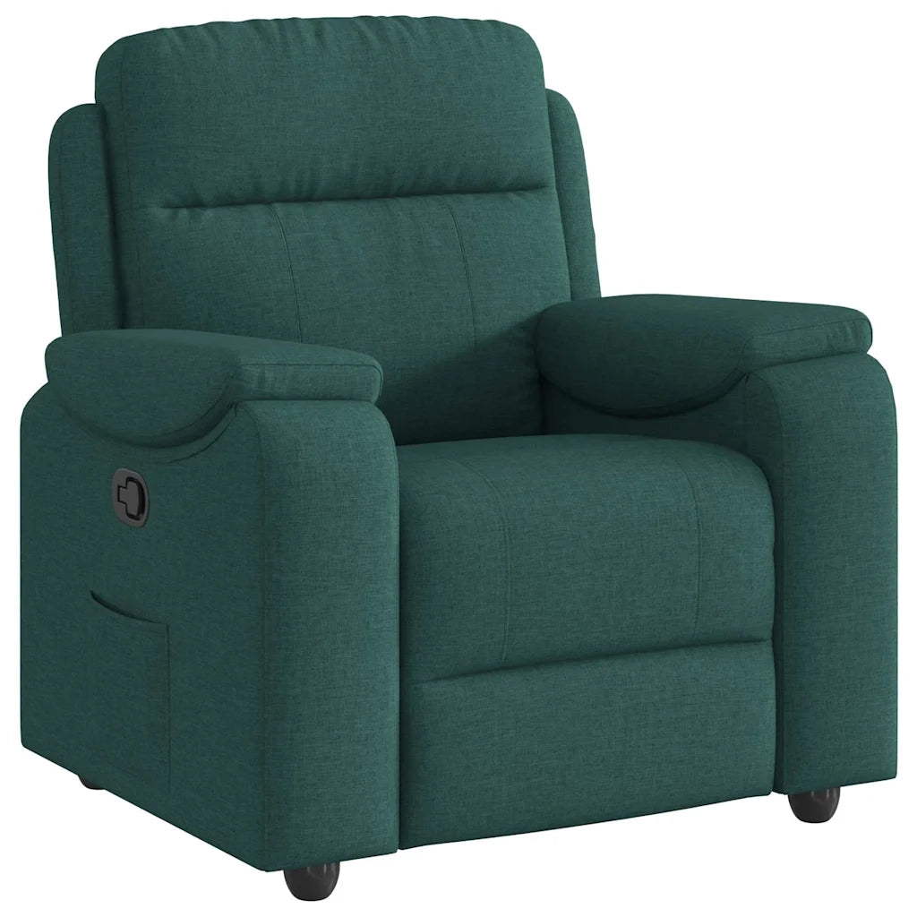 Divano Sedia-Poltrona Reclinabile in Tessuto Verde Scuro 667884