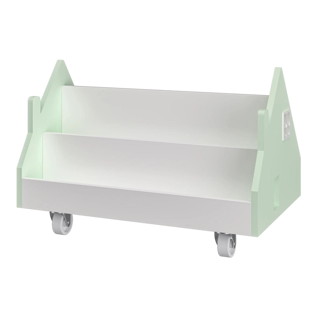 Scaffale dal design senza tempo per soggiorno/camera da letto mobile contenitore 50 x 33 x 34 cm mobile per bambini verde menta e bianco 03_0011225