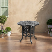 Tavolino da Giardino in Alluminio con Secchiello Ghiaccio ¨C MINIMAL ¨C Esterno, Piedini Regolabili