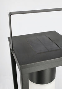 Lampada Lanterna Solare 17x17x38h cm con Manico Nero