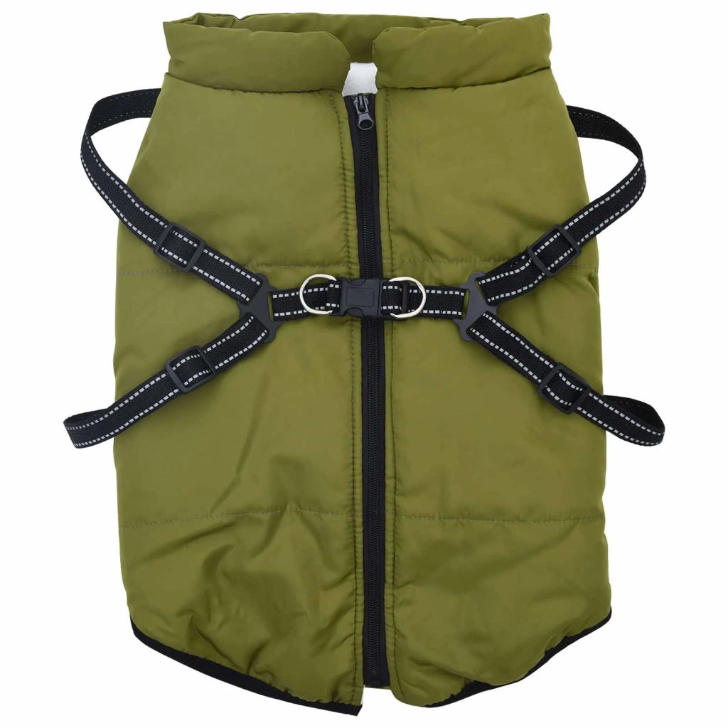 Cappotto per Cani Verde militare L68 Pile e Poliestere 3422519
