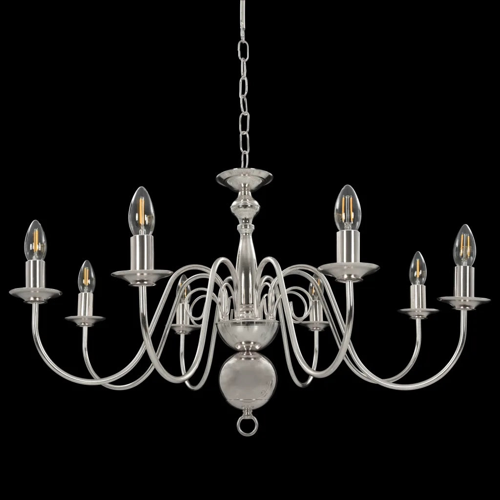 Lampadario Argento con 8 Lampadine E14 CFW5397304