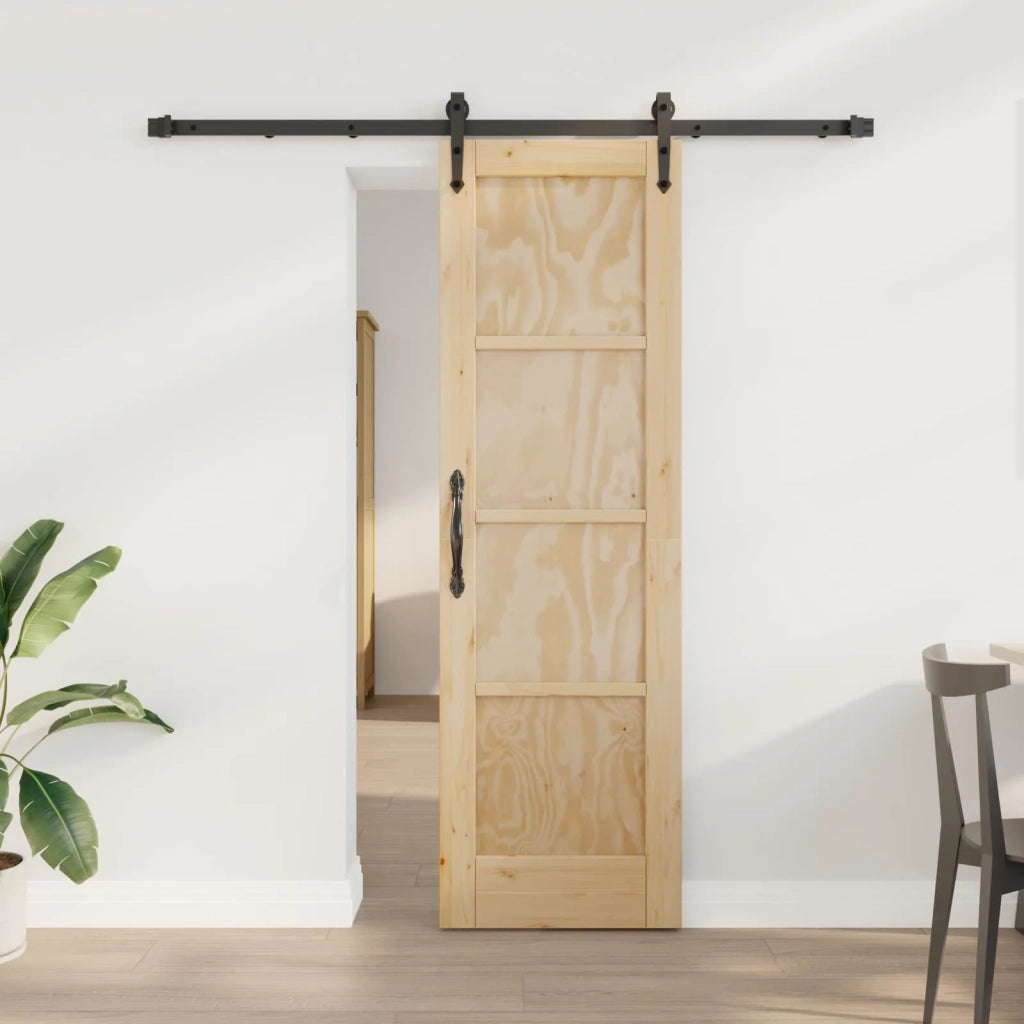 Porta scorrevole ORKDAL Naturale e Nero 61 x 198,5 cm 3445557