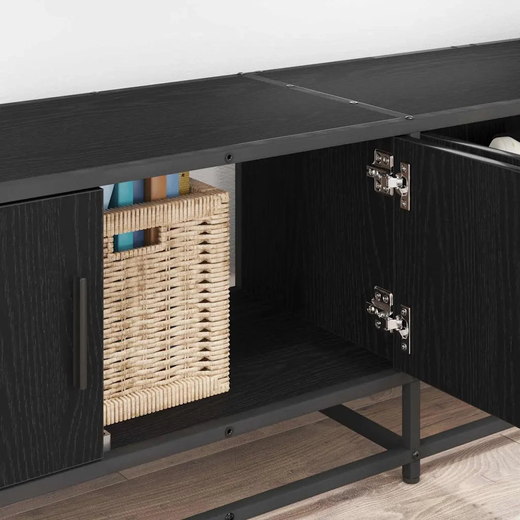 vidaXL Mobile TV Rovere nero 240 x 35 x 41 cm Legno multistrato