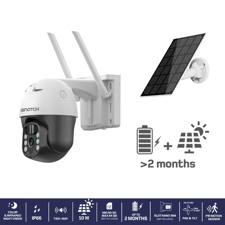 Telecamera motorizzata 4g a batterie con pannello solare HeyCam Move 4G