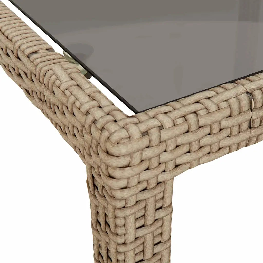 Tavolo da Giardino Beige 90 x 90 x 75 cm polyrattan 362536