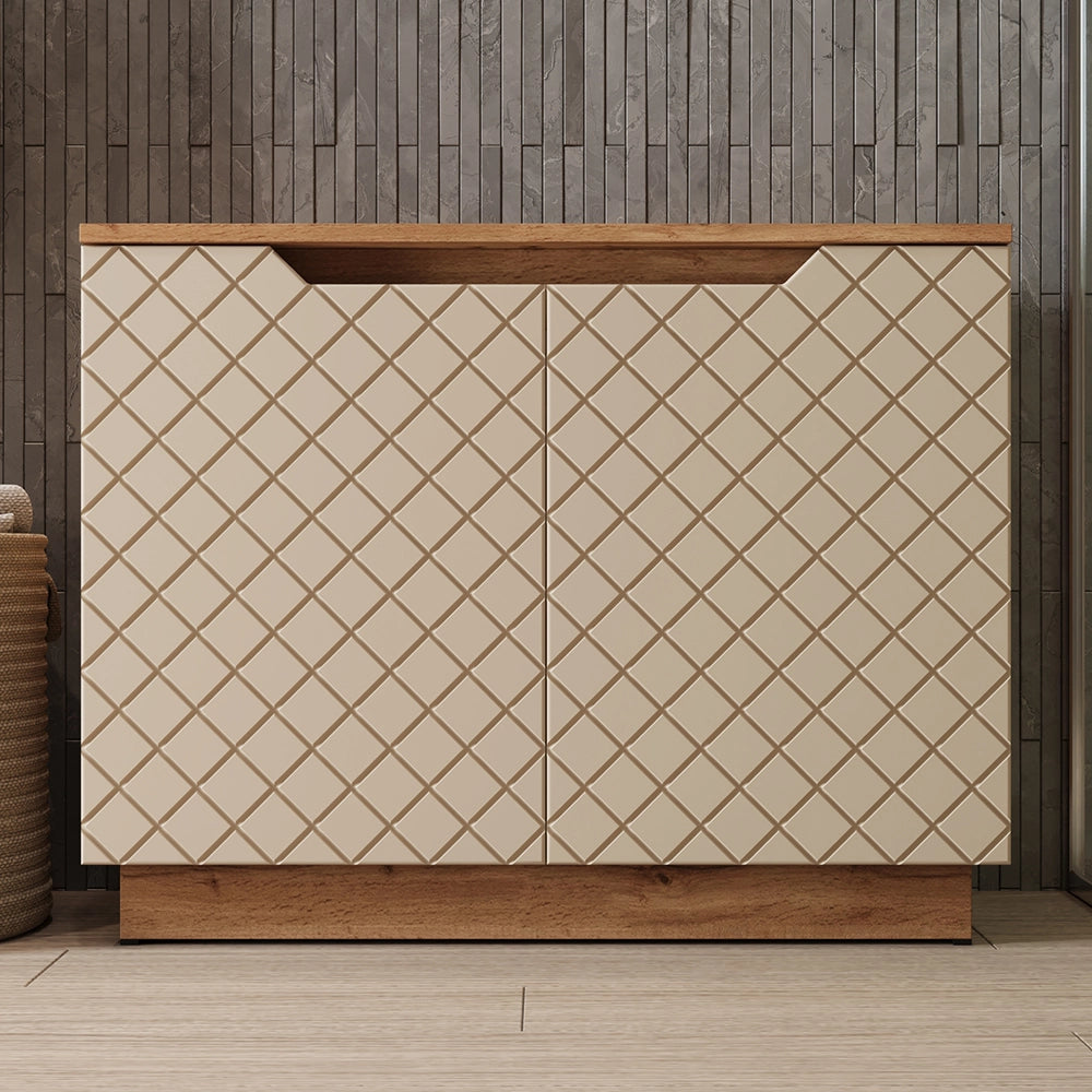 Vicco Mobile sottolavabo per bagno Rovere/cashmere con struttura in piastrelle 79.6 x 62.1 cm con 2 porte