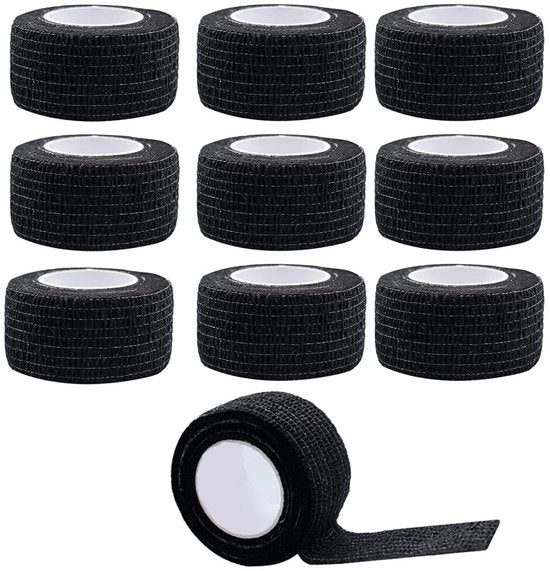 Nastro di fissaggio per sport 2,5 cm x 4,5 m - adesivo - elastico - fissaggio per dita e polsi - nastro per lesioni