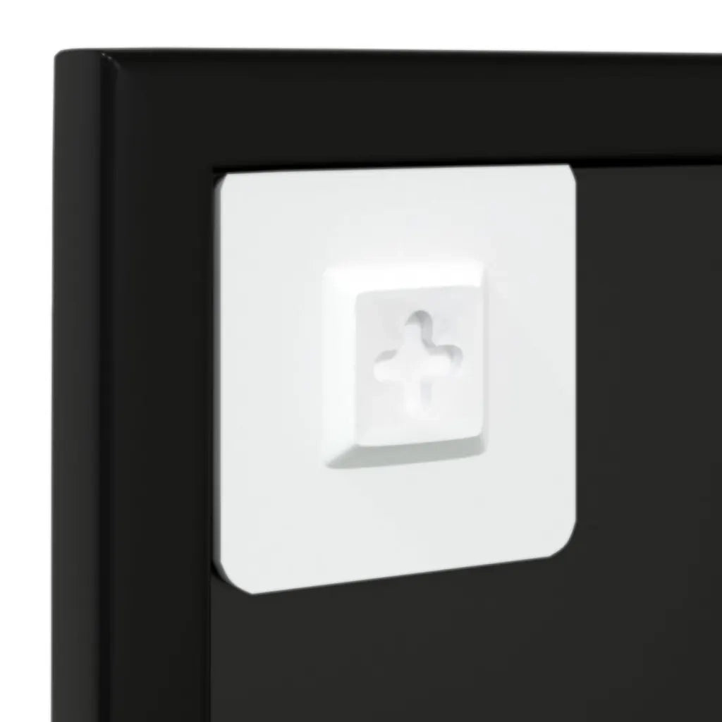 Specchi a Parete 2 pz Neri 80x60 cm in Metallo 3189032