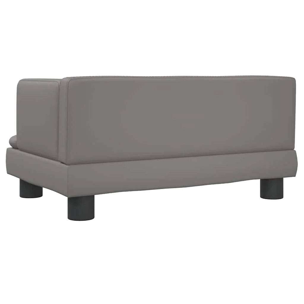 Cuccia per cani comoda cesta da divano 60 x 40 x 30 cm similpelle grigia 02_0042720