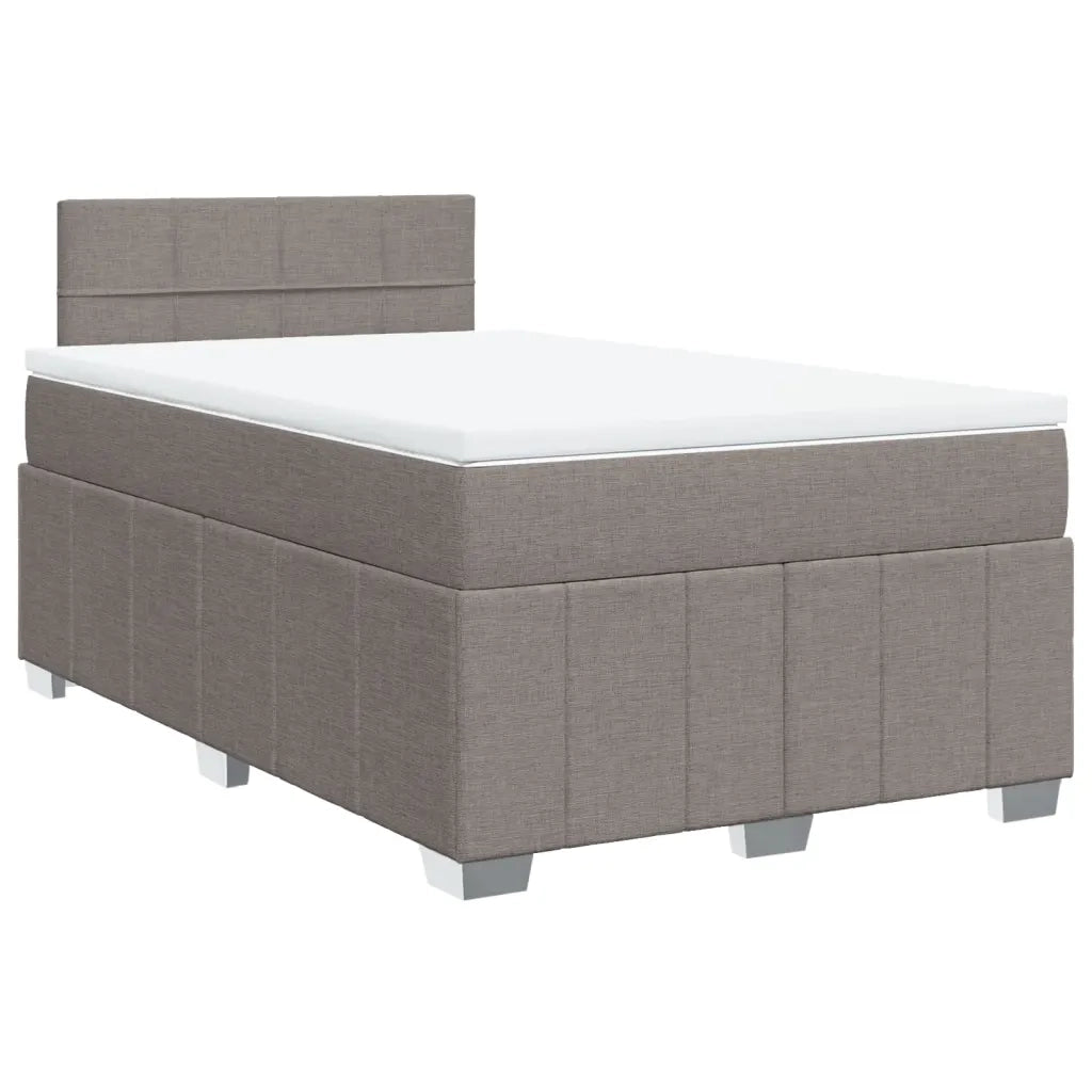 Giroletto a Molle con Materasso Tortora 120x190 cm in Tessuto
