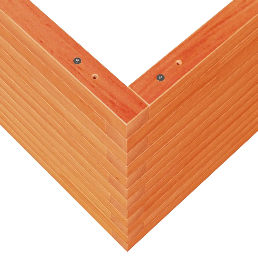 Fioriera | Cassetta per fiori | Vaso Giardino Marrone Cera 60x60x45,5cm Legno Massello Pino