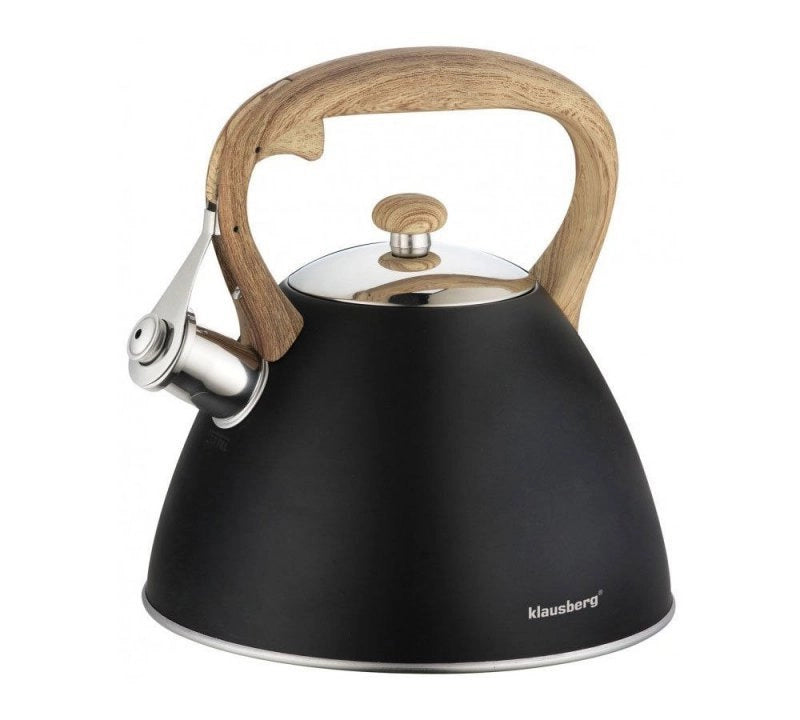 Klausberg KB-7262 Bollitore in acciaio inox con fischio da 3 litri per tutti i fornelli