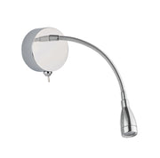 Applique Contemporanea Flexy Acciaio Cromo Vetro Led 0,8W 6500K