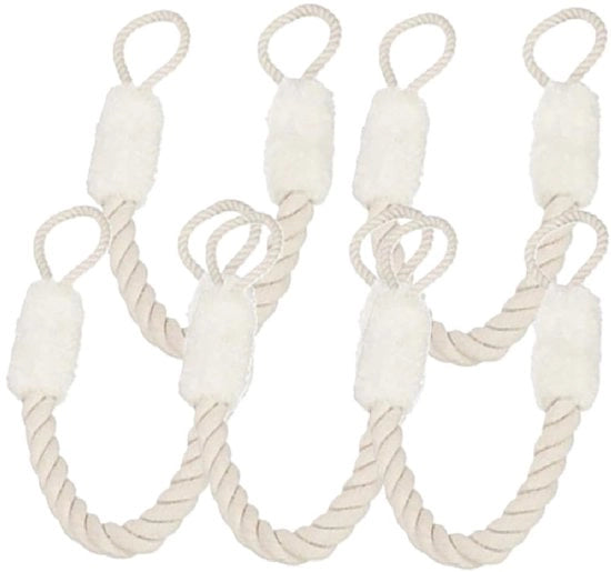5 pezzi di protezione per cardini, maniglia di arresto di cotone, arresto di porta di maniglia di corda, protezione per cardini di corda per porte, armadi, protezione per le dita per animali domestici