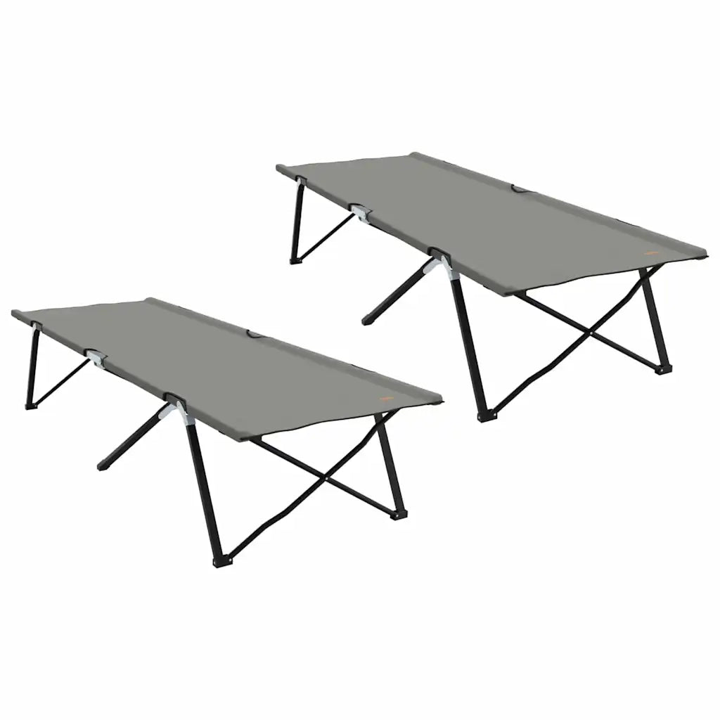 Letto da campeggio pieghevole 2 pz Grigio 206 x 76 x 74 cm CFW8812857