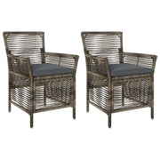 Sedia da giardino 2 pz | Sedie da Esterno Grigio e Grigio Scuro polyrattan