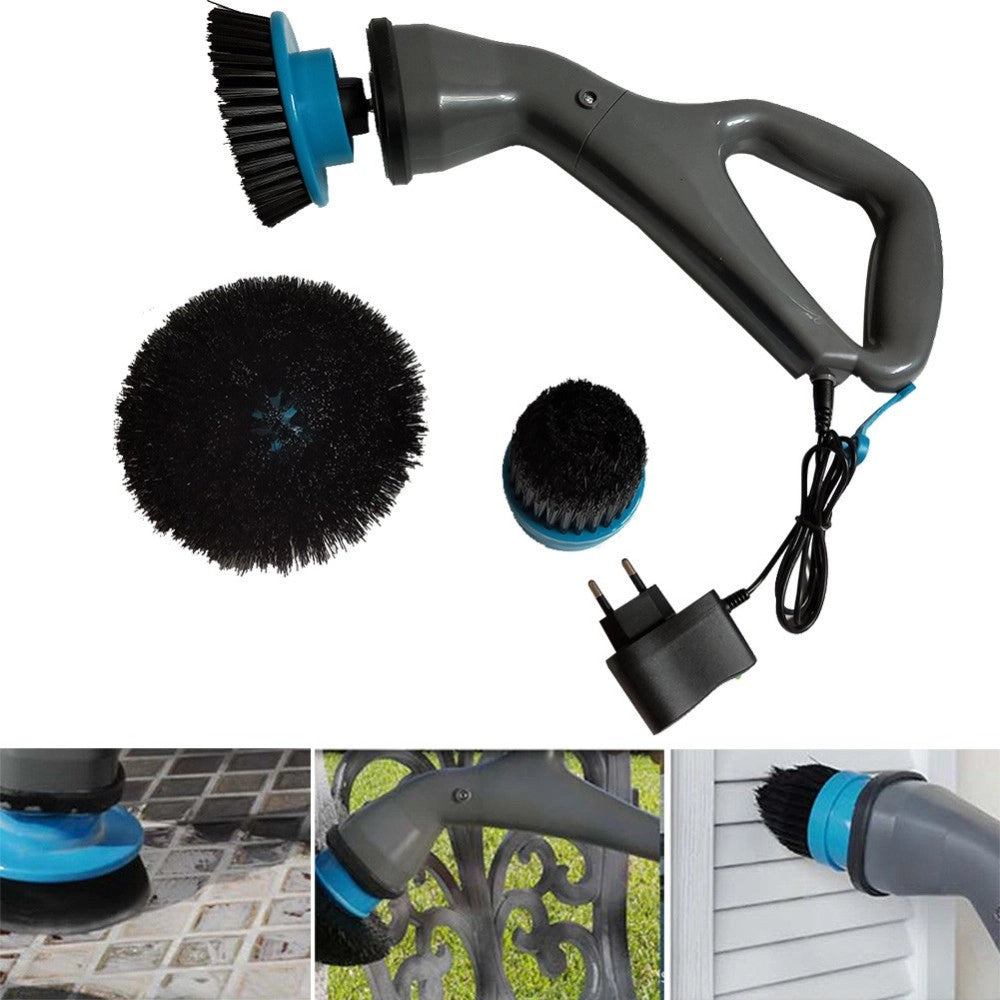 Trade Shop - Spazzolone Spazzola Rotante Cordless Ricaricabile Per Pulizia Di Ogni Superficie -